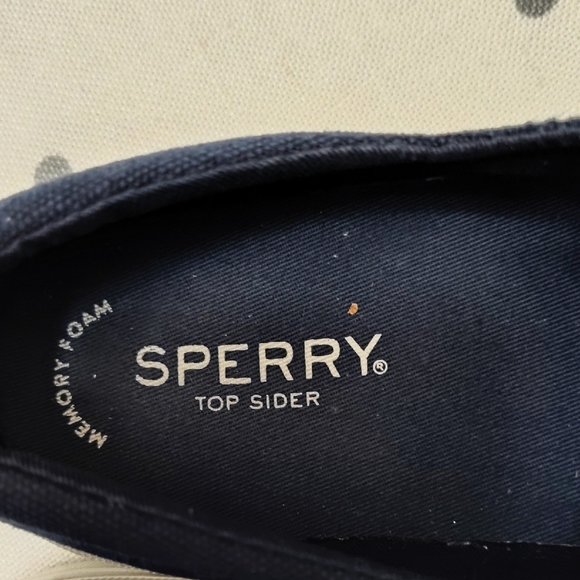 Sperry Women's Dark Blue and Brown Boat Shoes - Picture 2 of 4